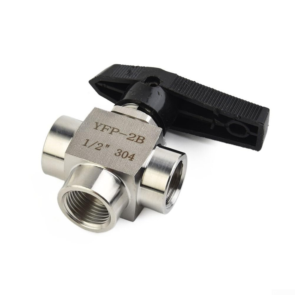 3 Way Stainless Steel Ball Valve G1/4 Bspp Female Thread Pressure Leakproof For Water Oil Gas 9199774186339