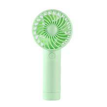 USB Rechargeable Handheld Fan with 3 Speed Settings, Quiet Travel Desk Fan for Kids, Green