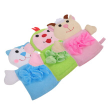 3pcs Cartoon Animal Bath Gloves for Kids Gentle Exfoliating Shower Mitts Dead Skin Removal