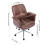 Living And Home Retro-style Office Chair with Armrests and Casters 6