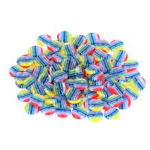 Hobbyknapper Resinperler Blandede farger Regnbuestripete Tyggegummi Akryl Romperler Slitesterke Glansede Hobbyartikler Til Sying Strikking
