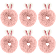 Elásticos de cabelo femininos de pelúcia chique, prendedores de rabo de cavalo de corda grossa para um ajuste elegante e confortável.