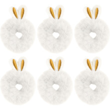 Elásticos de cabelo fofinhos com orelhas de coelho, perfeitos para diversas ocasiões, previnem danos e emaranhados nos fios, além de adicionar um