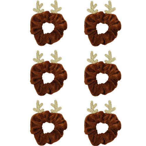 Κορδόνια μαλλιών Antlers, χριστουγεννιάτικες θήκες αλογοουράς για γυναίκες,