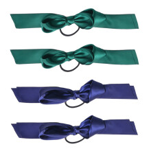 Presilha de cabelo clássica e elegante, com elásticos macios e sedosos de chiffon para criar penteados criativos (pacote com dois, acompanha bolsa
