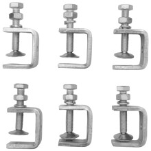 6Pcs C Clamps,U Clamps for Metal Working, Small Desk Clamp with Stable Wide Jaw Opening & Protective Pads/I- Design