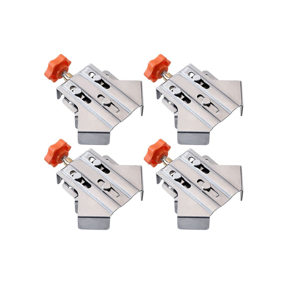 4Pc Carpenter Quick Positioning Clamp For Wood Panel Splicing 90 Degree Right Angle Fixing Clips Right Angle Clamps-Open 6031107007122
