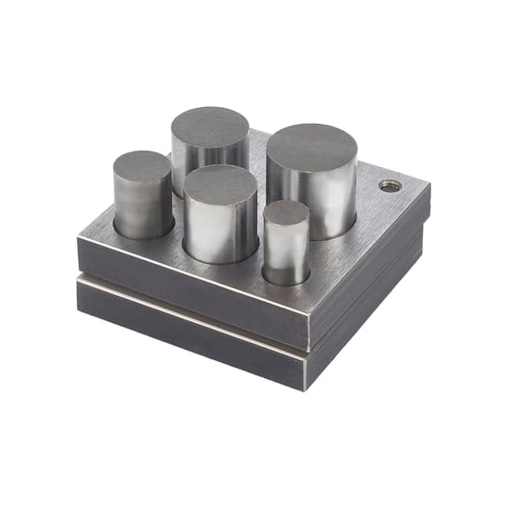 5 Piece Disc Cutter With 5 Round Punch Sizes 1/2In 5/8In 3/4In 7/8In 1In Round Circular Disc Cutter Jewelry Making Metal 4711583710106