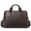 Briefcase Leather Laptop Bag For Men Dark Coffee PorteDocuments Office Bag 1