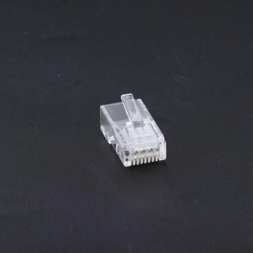 100Pcs Network Crystal Heads Cat6 Cable Connectors Plug Terminals for Computers Hubs Routers 2