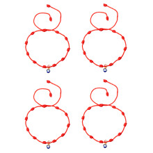 Adjustable Anklet Bracelet for Women Men, Handmade Evil Eye Charm Waterproof Braided Rope Anklet, Minimalist Jewelry Lightweight Protection Amulet, St