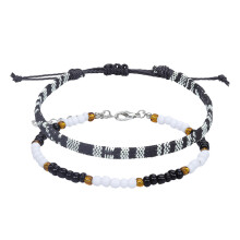 Handgewebter Strandschmuck für sommerliche Abenteuer, wasserfestes Boho-Surfarmband, sonnenbeständiges, verstellbares Armband mit natürlichen