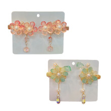 Hanfu decoratieve haarclips, haarclips met kristallen strass-steentjes en parels, ideaal voor feestjes en familiebijeenkomsten, Chinese
