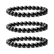 Bracelet unisexe extensible aux cristaux de guérison, orné de pierres précieuses naturelles et travaillées artisanalement. Pierres précieuses