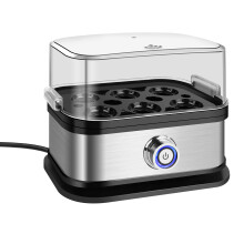 6 Egg Cooker Electric Egg Boiler for Perfect Soft, Medium or Hard Boiled Eggs, 350W Rapid Stainless Steel Steamer with Auto Shut-Off