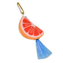 Fruit Printing Pet Waste Bag Holder Dog Walking-grapefruit