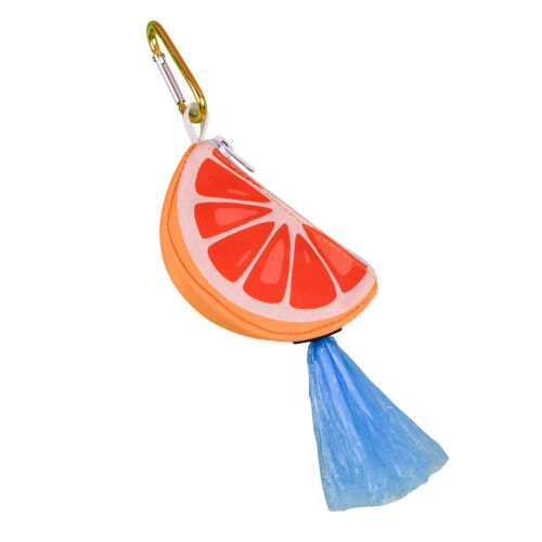 Fruit Printing Pet Waste Bag Holder Dog Walking-grapefruit