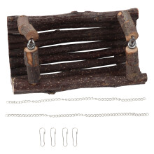 Jouet d'escalade en bois de pommier naturel pour hamster, jouet d'exercice avec design à angle rotatif pour un jeu stimulant et un mode de vie actif.