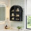 Living And Home Arched Wall Cabinet with Adjustable Shelf 1