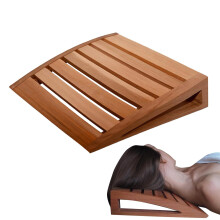 Sauna Cervical Cushion Natural Wood Non Slip Ergonomic Back And Headrest For Home Spa Or Commercial Use