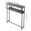 Living And Home 2-Tier Narrow Marble-Effect Console Table, Black 6
