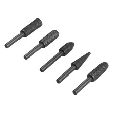 Lot de 5 Limes Rotatives en Acier pour Râpe, Fraise à Meuler, Tige de 6 mm, pour Meuleuse, Perceuse, Travail Du Bois, Sculpture