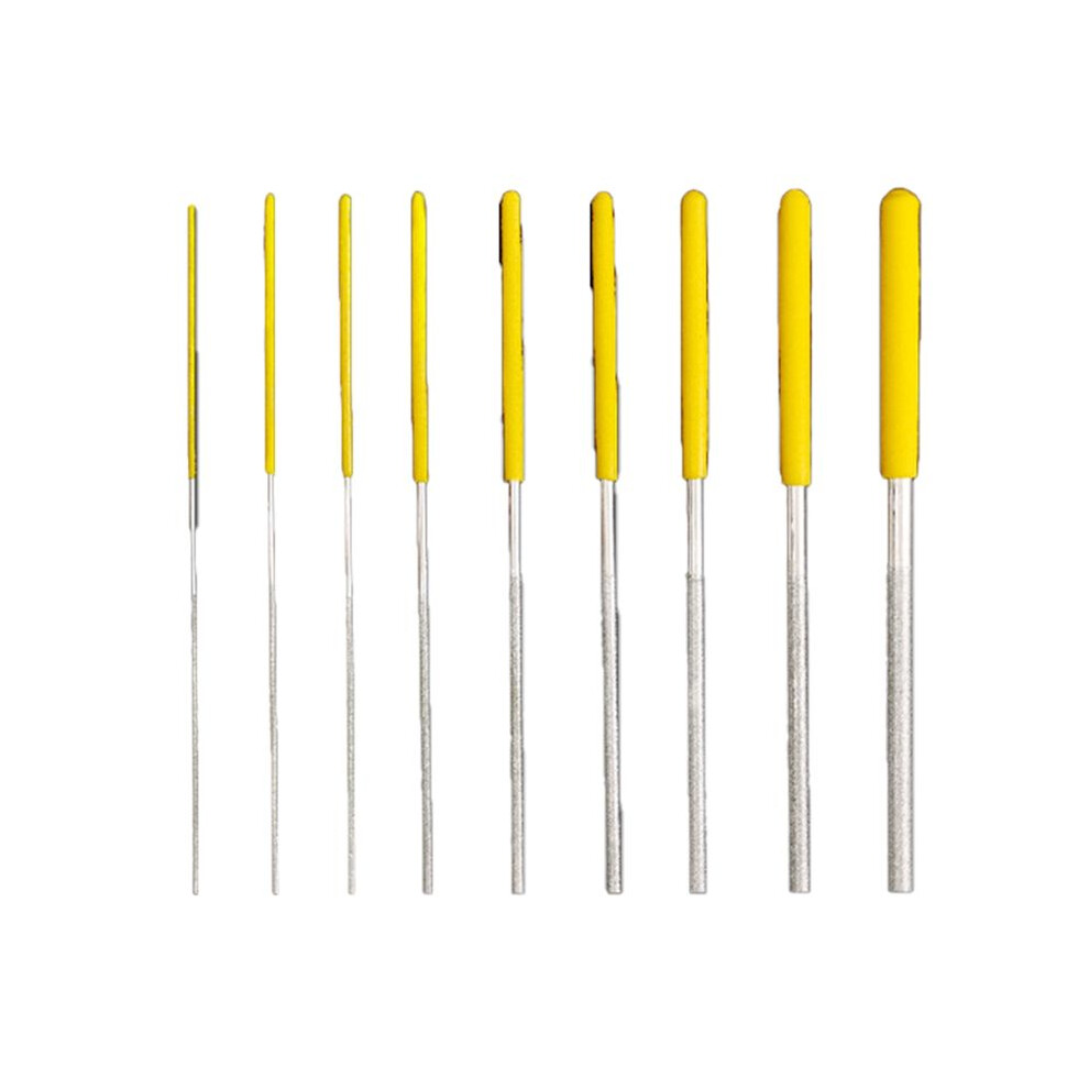 10Pcs Diamond Cylindrical File 1Mm-5.8Mm Small Diameter Reaming File Grinding Tool Alloy Assorted File 4712918483863