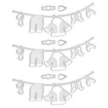 Stencil Die for Paper Art, DIY Scrapbooking Craft Card Making Stencil Template Tool, Baby Clothes Metal Cutting Dies Hobbyhorse Embossing Die Cuts