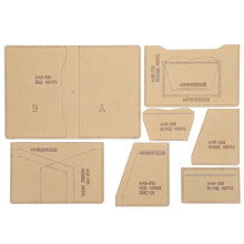Patron en cuir acrylique transparent et clair, qualité supérieure, outils de maroquinerie DIY pour portefeuilles, avec distance de coupe et points