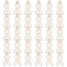 Breloques de sensibilisation au cancer du sein, pendentifs ruban en alliage émaillé, breloque ruban d'espoir, création de bijoux, breloques ruban