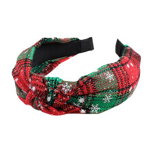 Elegante stijl met veel toepassingsmogelijkheden, gekruiste knoopdesign, retro kersthoofdband voor vrouwen en meisjes, modieuze haarband, vintage