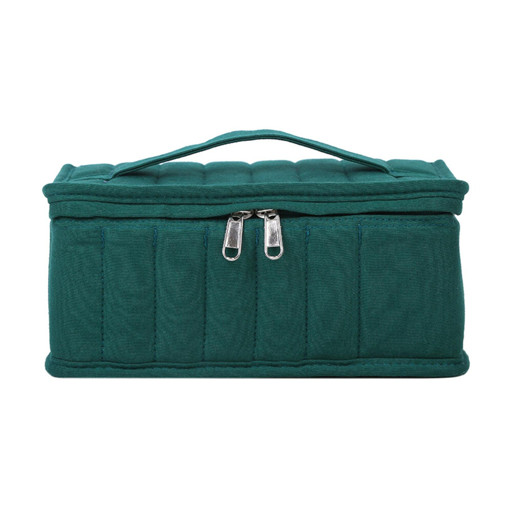 Green (, 25.5X16.5x11cm) Essential Oil Storage Carrying Case Portable Organizer With 38 Pockets