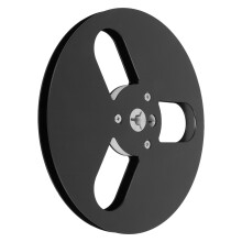 7 Zoll Aluminiumlegierung Offener Reel für 1/4 Zoll Band, Schwarz, 3 Löcher