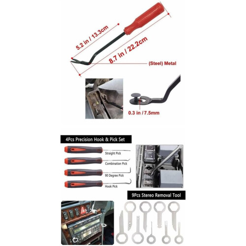 238PCS Car Trim Removal Tool Set with Pliers, Scratch Auto Interior Panel Door Dash Kit 2