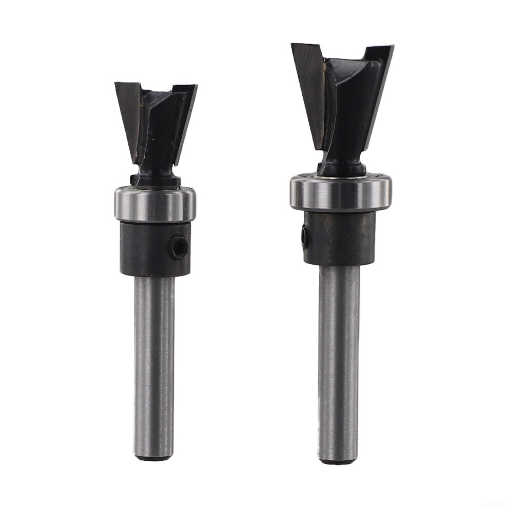 4Inch Shank Carbide Dovetail Router Bit With Bottom Bearing, Woodworking Cutter For Professional Projects, 2 Pcs 9187378557600