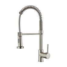Kitchen Faucet With PullDown Sprayer, SingleHandle Mixer, 360Degree Rotating, SpringStyle Finishes Brass Chrome Black