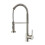 Kitchen Faucet With PullDown Sprayer, SingleHandle Mixer, 360Degree Rotating, SpringStyle Finishes Brass Chrome Black 1