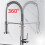 Kitchen Faucet With PullDown Sprayer, SingleHandle Mixer, 360Degree Rotating, SpringStyle Finishes Brass Chrome Black 2