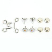 Fermoir hypoallergénique pour peaux sensibles, sans nickel, à crochet et œillet en M avec connecteur ajustable, en argent sterling véritable