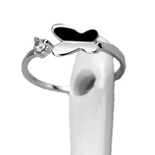 Bague hypoallergénique pour amoureux des chats, design élégant avec anneau ouvert ajustable, en argent sterling résistant au ternissement, griffe