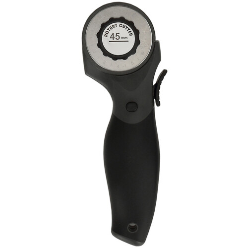 Rotary Cutting Tool 45Mm Durable Corrosion Resistant Ergonomic Handle Ultra Sharp Multi Material Compatible Fabric Cutter For Creative Diy Projects