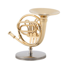 Polert gullbelagt miniatyrkopi av messingmusikkinstrumentpynt Robust struktur Glatt, skinnende overflate Realistiske detaljer Elegant hjemmekontor