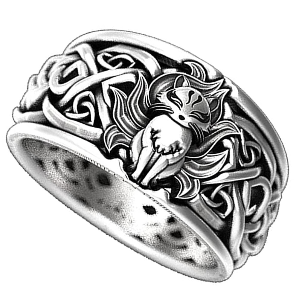 Unisex Jewelry with Owl Eye Detail, Statement Ring Featuring Vintage Ring Craftsmanship, Adjustable Alloy Ring with Symbolism of Wisdom and Luck, Myst-image-OPC-PQQFXGF-NEW