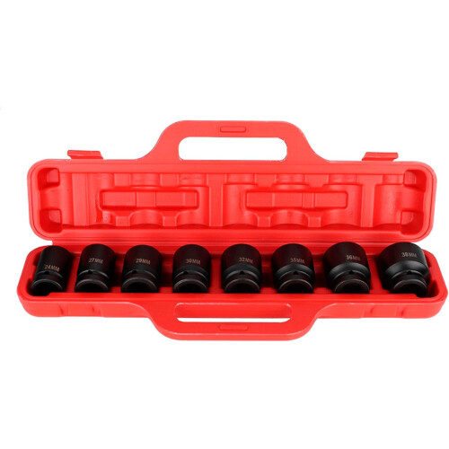 3/4Inch Drive Deep Impact Hex Head Adapter, 8Pcs Universal HeavyDuty Locking Socket Adapters, Hardness Tool Set 2
