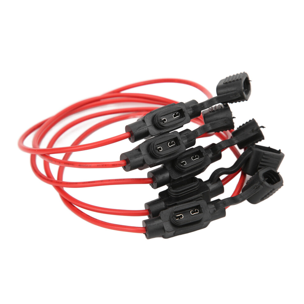 Refractory Waterproof Fuse Holders 12V 30A Bendable Dustproof In-Line 5 Pack 8421377299781