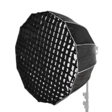 90cm/35inch Multipurpose Deep Parabolic Softbox Bowens Mount Quick Setup Diffuser Cloth Honeycomb Grid Carrying Bag