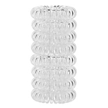 Elásticos de cabelo em formato de fio de celular, espirais para cabelo, para mulheres morenas, pacote com 8 unidades, material flexível para uma