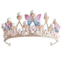 Girls Kids Tiara, Fashion Headbands with Eye-Catching Party Wear, Princess Style for Weddings, Birthdays, and Costumes