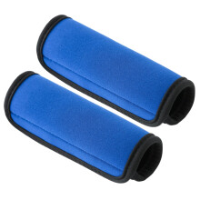 Luggage Handle Sleeves Pack Of 2 Neoprene Protector Blue Cushioned Comfort Grips For Suitcases Travel Bags