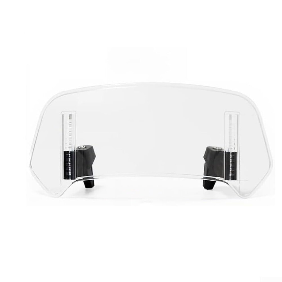 Motorcycle Windshield Deflector Adjustable Height Abs Screen For Enhanced Wind Protection White 9347817784169